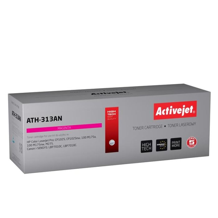 Toner ACTIVEJET ATH-313AN (zamjena za HP 126A CE313A, Canon CRG-729M, premium, 1000 stranica) magenta-0
