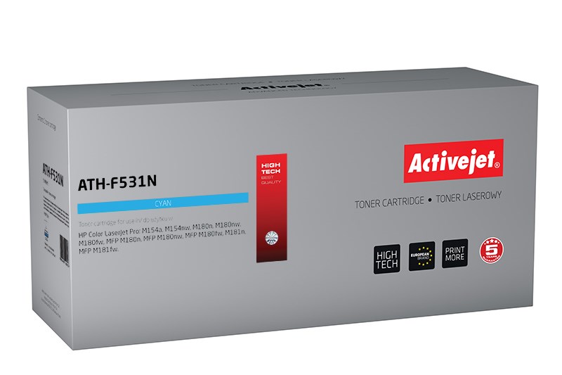 Activejet ATH-F531N toner (replacement for HP 205A CF531A; Supreme; 900 pages; cyan)-0
