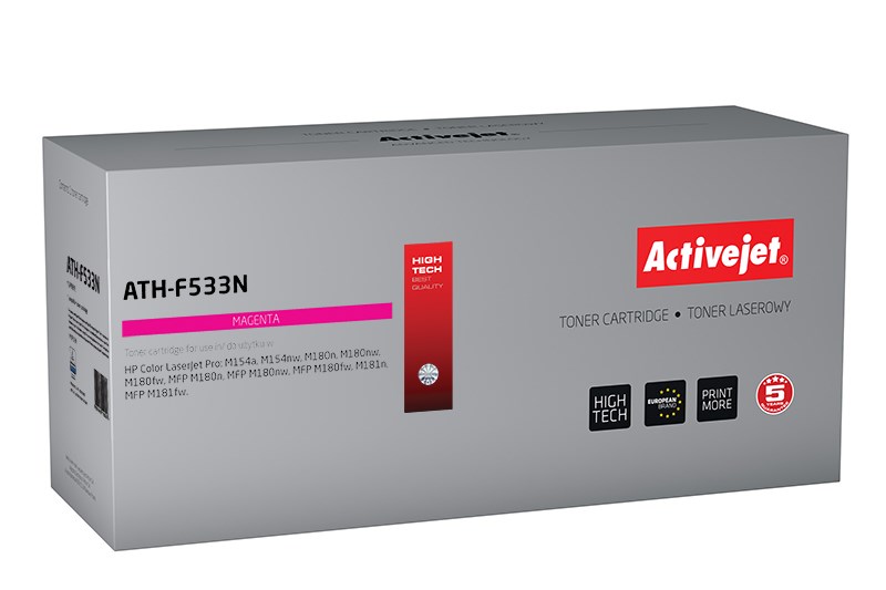 Activejet ATH-F533N toner (replacement for HP 205A CF533A; Supreme; 900 pages; magenta)-0
