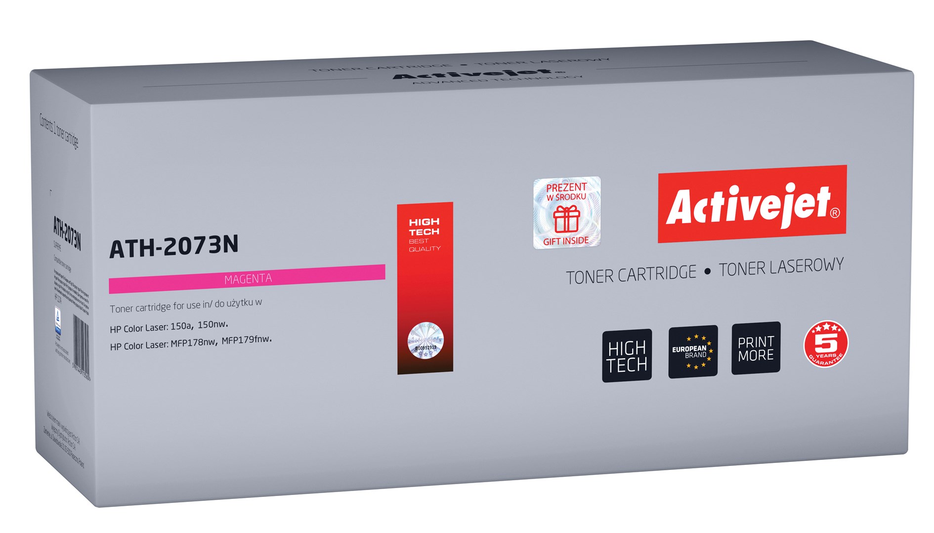 Toner ACTIVEJET ATH-2073N (zamjena za HP 117A 2073A, supreme, 700 stranica) magenta-0