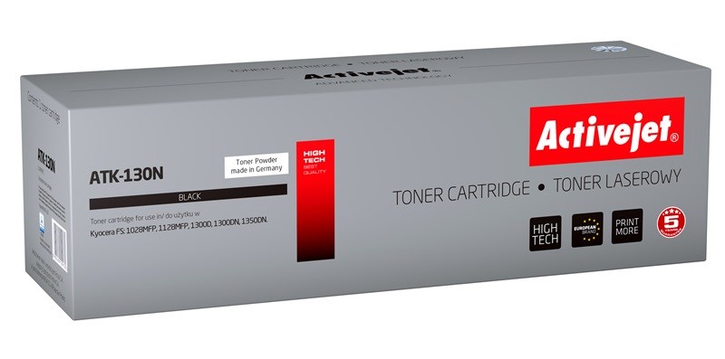 Toner ACTIVEJET ATK-130N (zamjena za Kyocera TK-130, supreme, 7200 stranica) crni