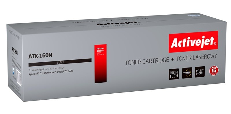 Toner ACTIVEJET ATK-160N (zamjena za Kyocera TK-160, supreme, 2500 stranica) crni