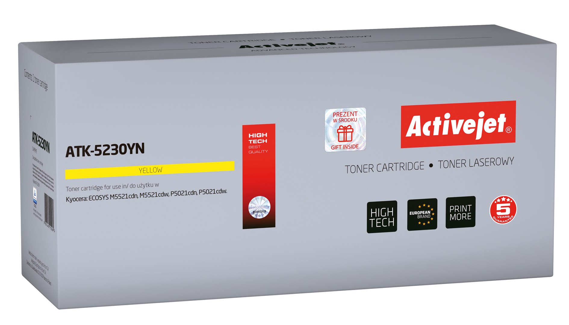 Toner ACTIVEJET ATK-5230YN (zamjena za Kyocera TK-5230Y, supreme, 2200 stranica) žuti