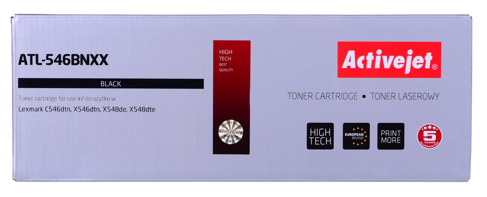 Toner za Lexmark printere ACTIVEJET ATL-546BNXX (zamjena za Lexmark C546U1KG, supreme, 8000 stranica) crni-1