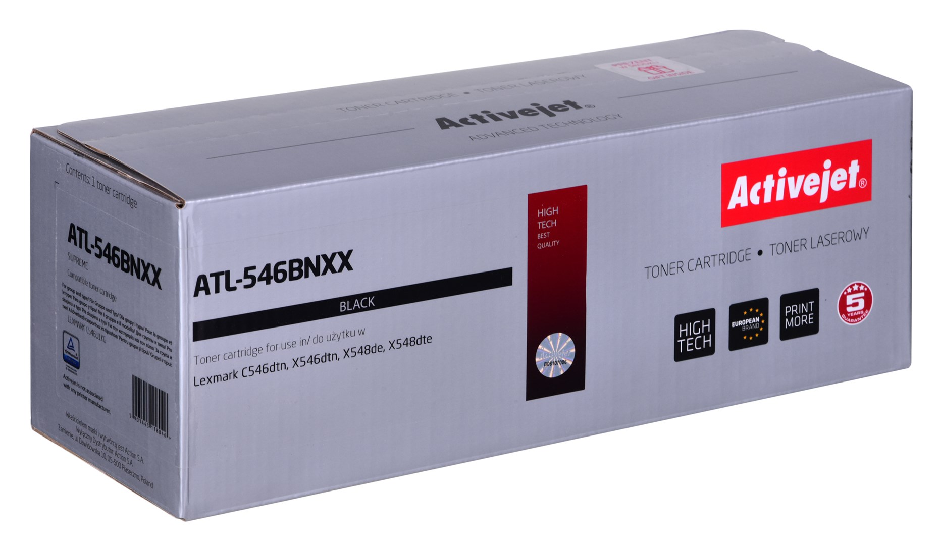 Toner za Lexmark printere ACTIVEJET ATL-546BNXX (zamjena za Lexmark C546U1KG, supreme, 8000 stranica) crni-0