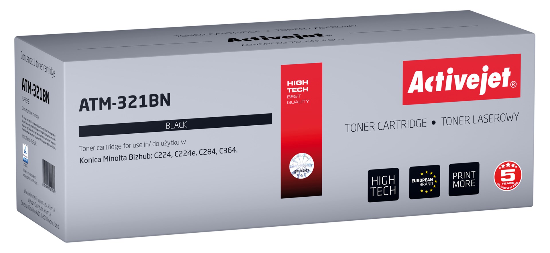 Toner ACTIVEJET ATM-321BN (zamjena za Konica Minolta TN321K, Supreme, 27000 stranica) crni-0