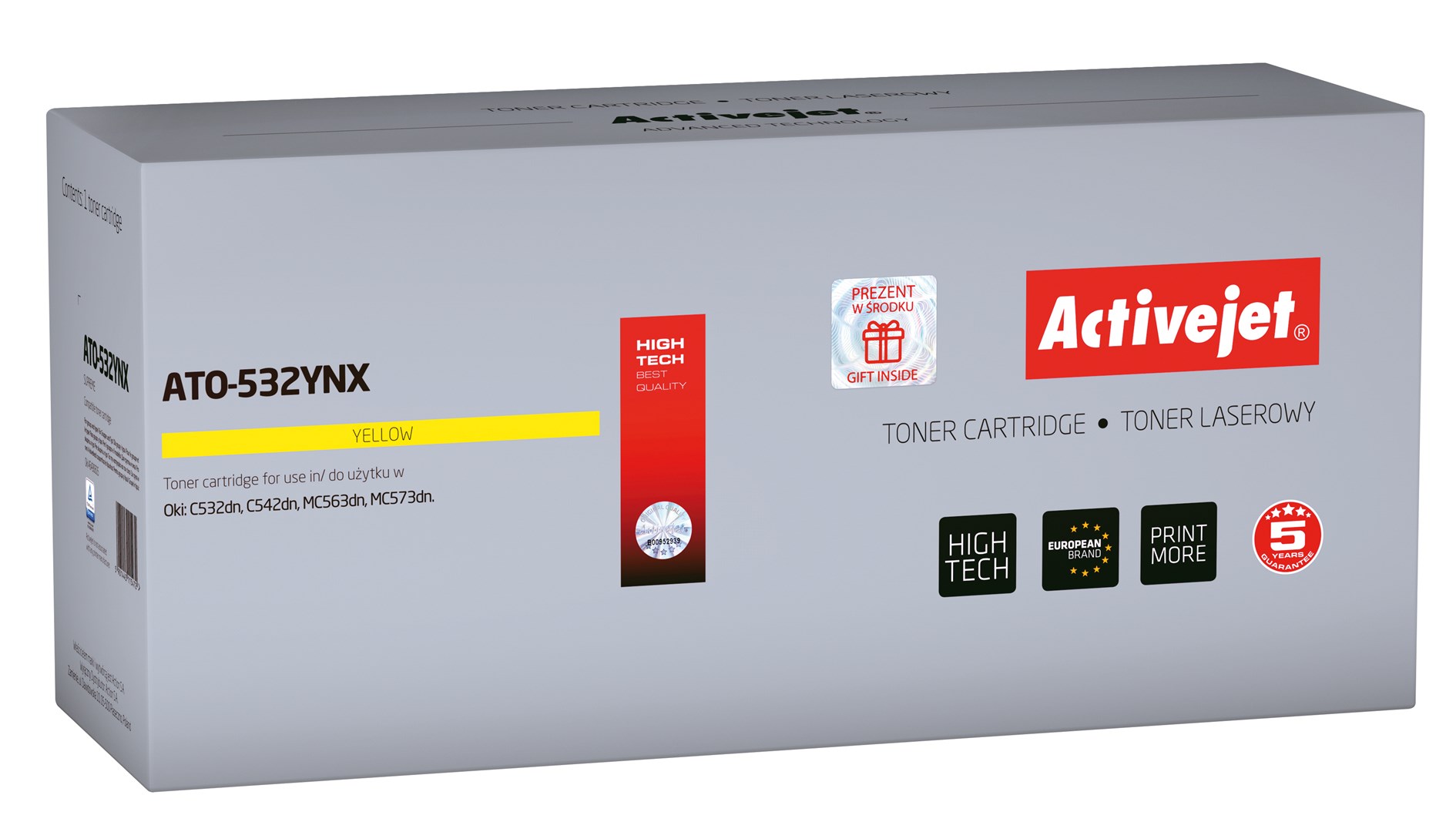 Toner ACTIVEJET ATO-532YNX (zamjena za OKI 46490605, supreme, 6000 stranica) žuti-0