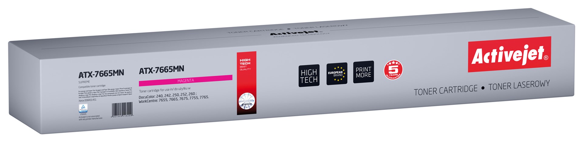 Toner ACTIVEJET ATX-7665MN (zamjena za Xerox 006R01451, supreme, 34000 stranica) magenta-0