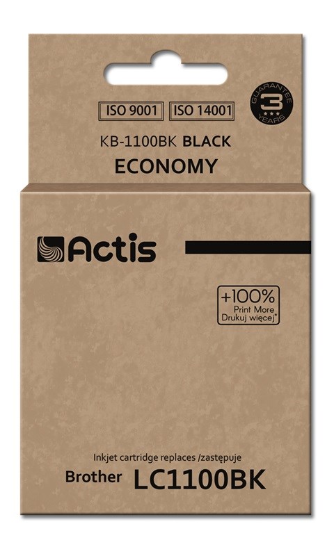 Tinta ACTIS KB-1100Bk (zamjena za Brother LC1100BK / 980BK, standardna, 28 ml) crna-0