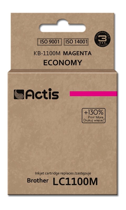Tinta ACTIS KB-1100M (zamjena za Brother LC1100M/LC980M, standardna, 19 ml) magenta