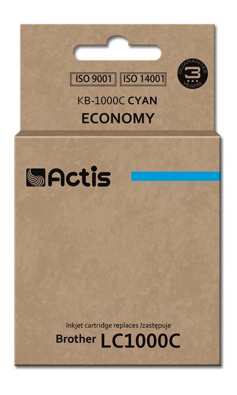 Tinta (ACTIS, KB-1000C, zamjena za Brother LC1000C/LC970C, standardna, 36 ml, cijan)-0