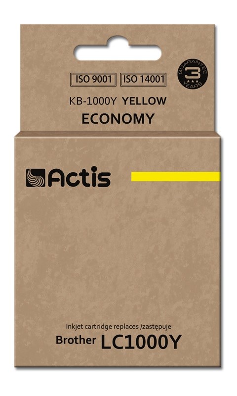 Tinta ACTIS KB-1000Y (zamjena za Brother LC1000Y/LC970Y, standardna; 36 ml) žuta-0