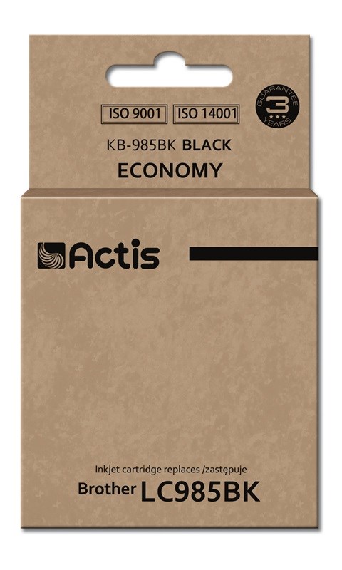 Tinta ACTIS KB-985BK (zamjena za Brother LC985BK, standardna, 28,5 ml) crna