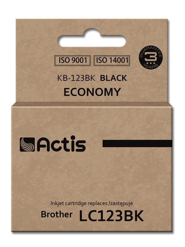 Tinta ACTIS KB-123Bk (zamjena za Brother LC123BK/LC121BK, standardna, 10 ml) crna-0