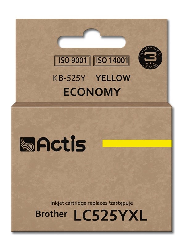 Tinta ACTIS KB-525Y (zamjena za Brother LC-525Y, standardna, 15 ml) žuta-0