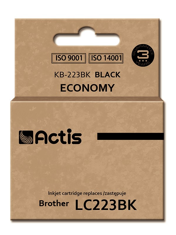 Tinta ACTIS KB-223BK (zamjena za Brother LC223BK, standardna, 16 ml crna)