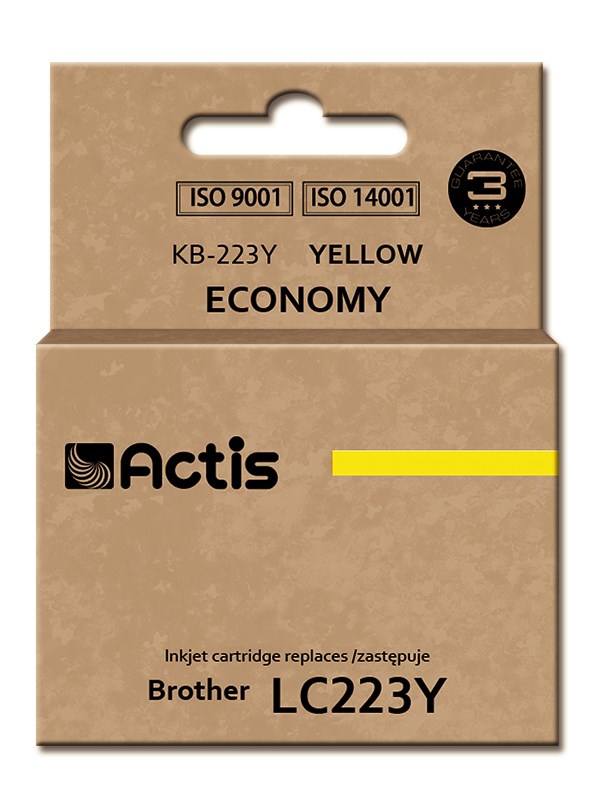 Tinta ACTIS KB-223Y (zamjena za Brother LC223Y, standardna, 10 ml) žuta-0