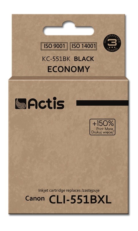Toner ACTIS KC-551Bk (zamjena za Canon CLI-551Bk, standardna, 12 ml) crni (s čipom)