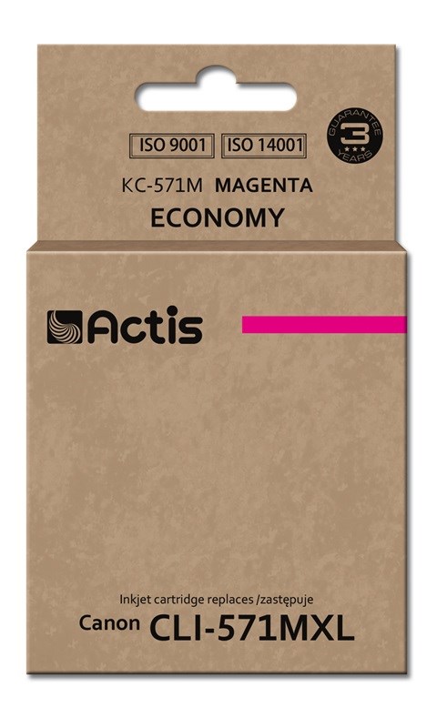 Toner ACTIS KC-571M (zamjena za Canon CLI-571M, standardna, 12 ml) magenta