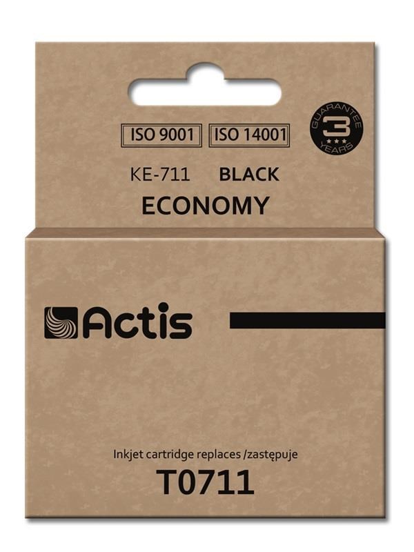 Tinta ACTIS KE-711 (zamjena za Epson T0711/T0891/T1001, standardna, 15 ml) crna