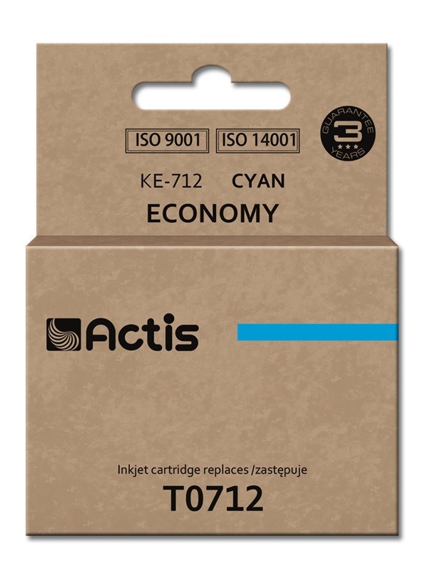 Tinta ACTIS KE-712 (zamjena za Epson T0712/T0892/T1002, standardna, 13.5 ml) cijan