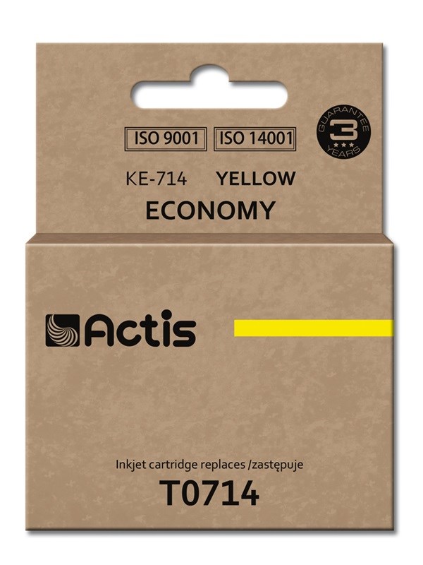 Tinta ACTIS KE-714 (zamjena za Epson T0714/T0894/T1004, standardna, 13.5 ml) žuta