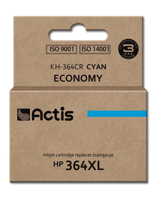 Tinta ACTIS KH-364CR (zamjena za HP 364XL CB323EE, standardna, 12 ml) cijan