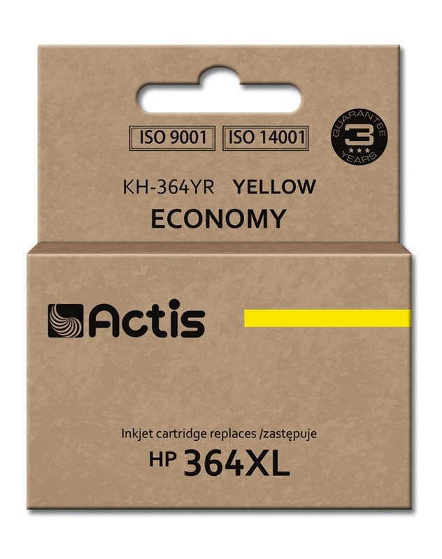 Tinta ACTIS KH-364YR (zamjena za HP 364XL CB325EE, standardna, 12 ml) žuta-0