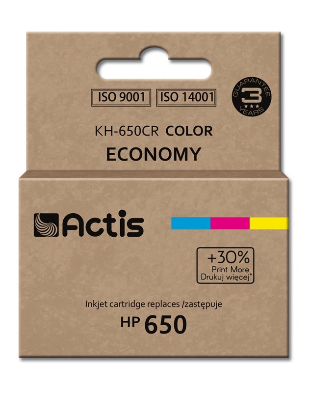 Tinta ACTIS KH-650CR (zamjena za HP 650 CZ102AE, standardna, 9 ml) boja-0