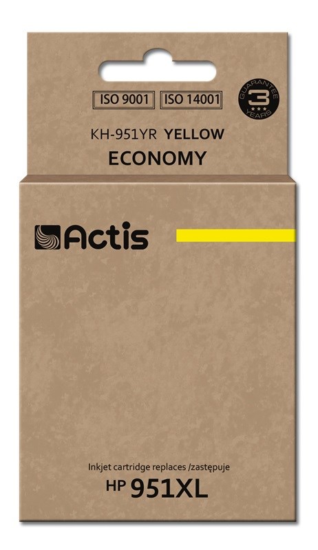 Tinta ACTIS KH-951YR (zamjena za HP 951XL CN048AE, standardna, 25 ml) žuta