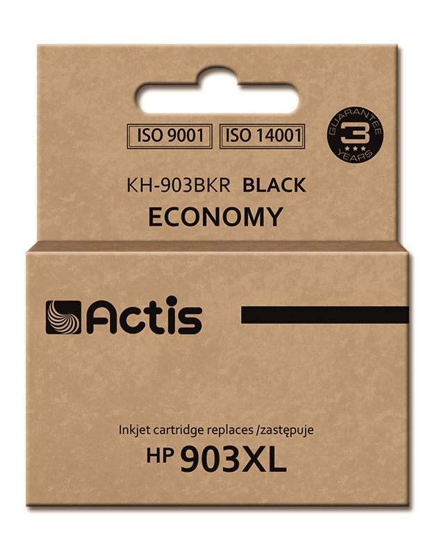 Tinta ACTIS KH-903BKR (zamjena za HP 903XL T6M15AE, standardna, 30ml) crna - novi čip-0