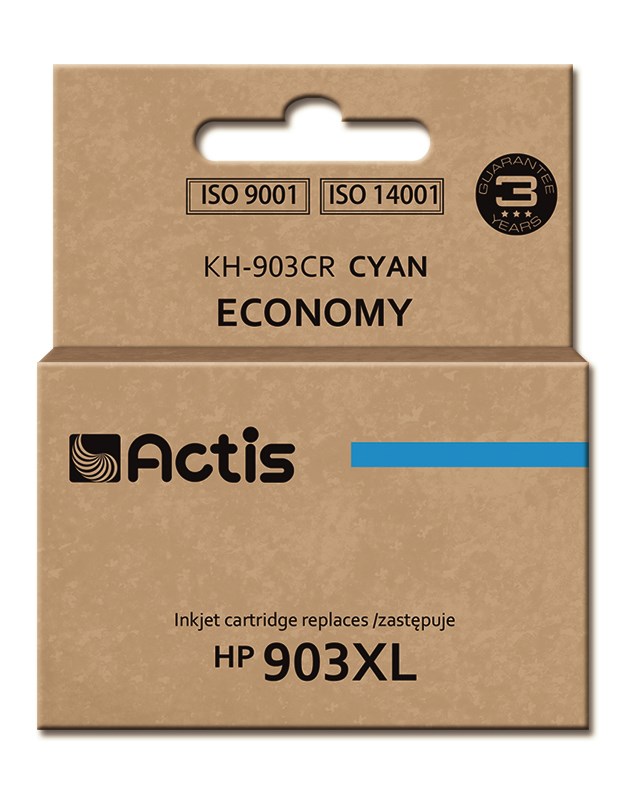 Tinta ACTIS KH-903CR (zamjena za HP 903XL T6M03AE, standardna, 12 ml) cijan - novi čip-0