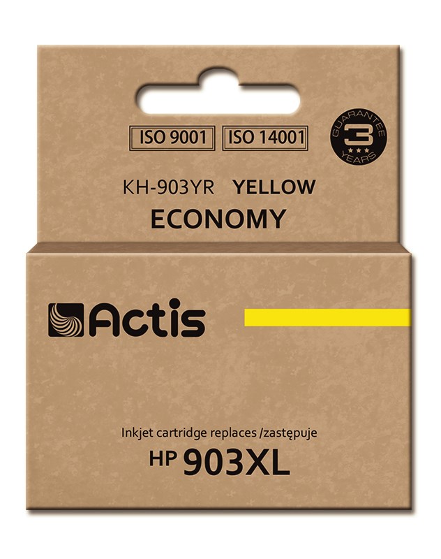Tinta ACTIS KH-903YR (zamjena za HP 903XL T6M11AE, standardna, 12 ml) žuta - novi čip-0