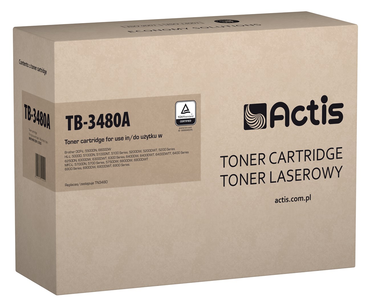 Toner ACTIS TB-3480A (zamjena za Brother TN-3480, standardna, 8000 stranica) crni-0
