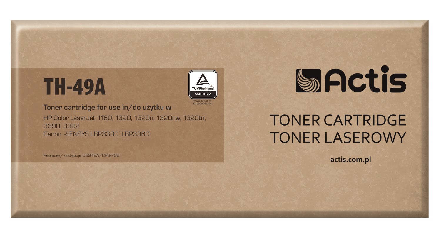 Toner za pisač ACTIS TH-49A (kompatibilan s HP 49A Q5949A, Canon CRG-708, standardni, 2500 stranica) crna