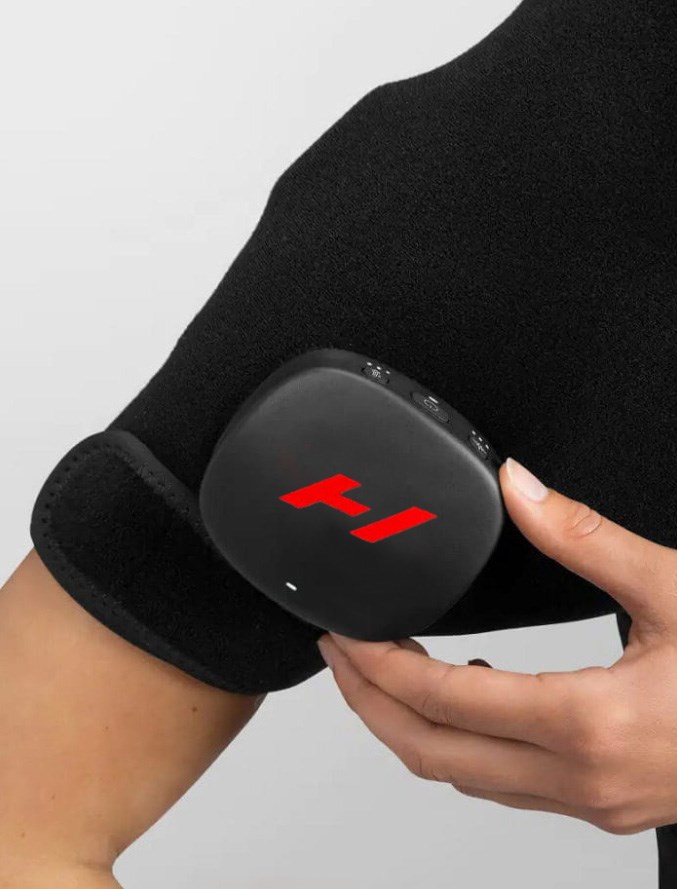 Masažer HYPERICE Venom 2 Shoulder Right (toplinski i vibracijski, 3 razine topline, Bluetooth, baterija do 3h, crna boja)-0