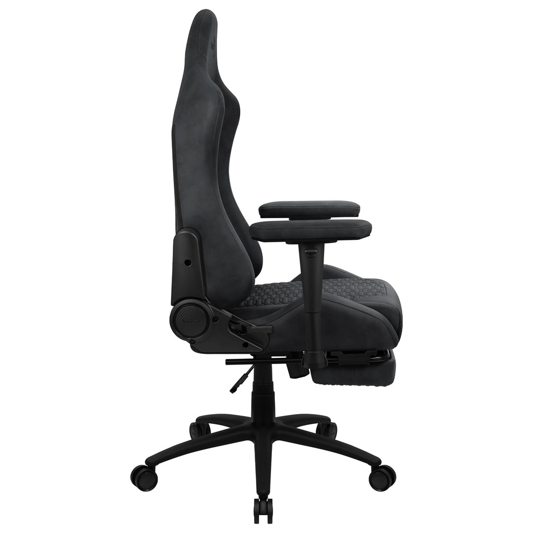 Aerocool ROYALSLATEGR Premium Ergonomic Gaming Chair Legrests Aerosuede Technology Grey-3