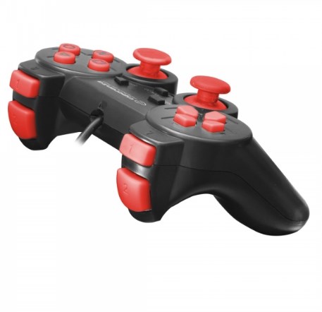 Kontroler ESPERANZA EGG106R (gamepad PC,Playstation 2,Playstation 3 analogni / digitalni USB 2.0 crveni crni)-1