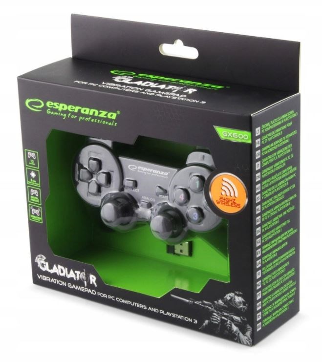 Kontroler ESPERANZA EGG108K (gamepad, PC, Playstation 3, analogni/digitalni, USB 2.0) crni-1