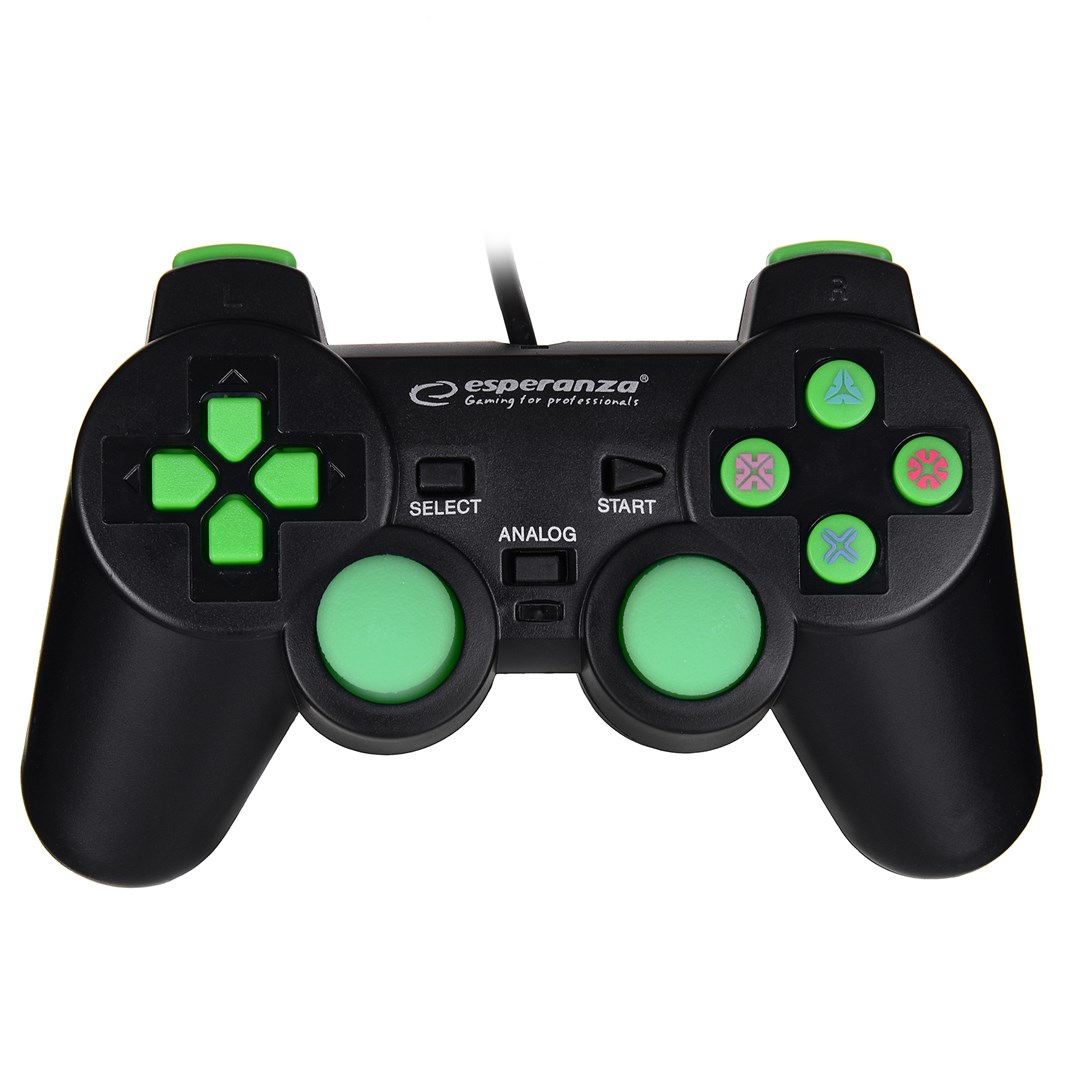 Kontroler ESPERANZA EGG107G (gamepad, PC, Playstation 3, analogni/digitalni, USB 2.0) crno-zeleni-7