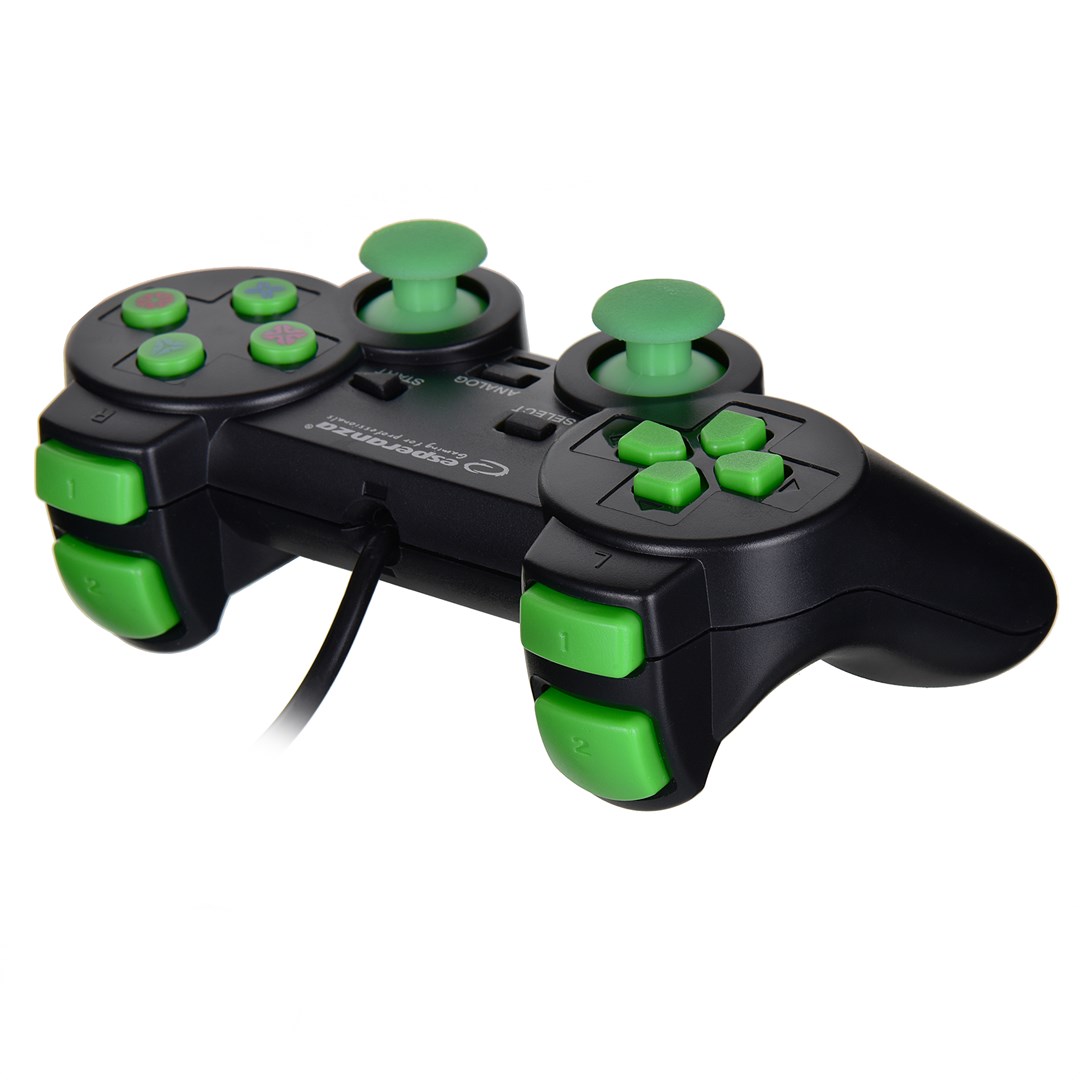 Kontroler ESPERANZA EGG107G (gamepad, PC, Playstation 3, analogni/digitalni, USB 2.0) crno-zeleni-5
