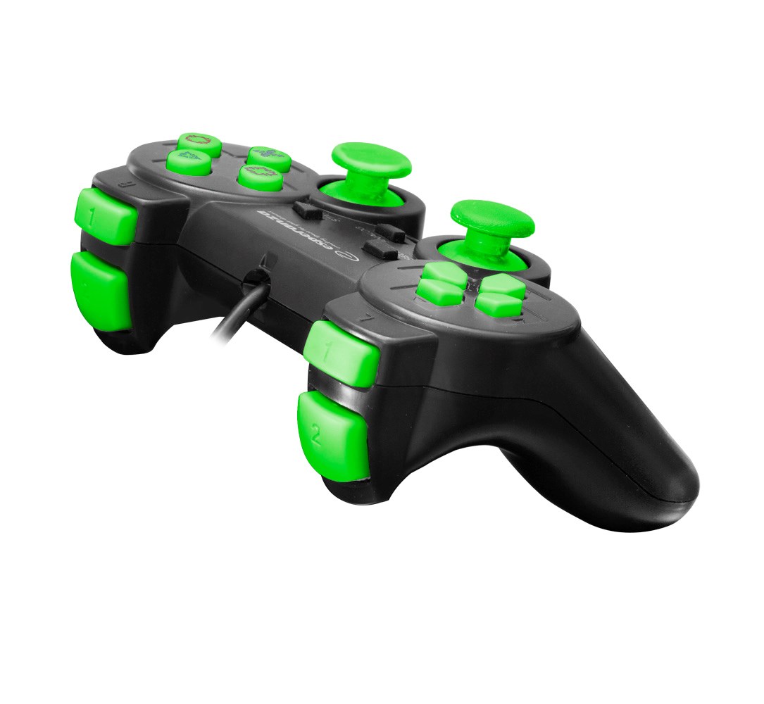 Kontroler ESPERANZA EGG106G (gamepad, PC, Playstation 2, Playstation 3, analogni/digitalni, USB 2.0) crno-zeleni-2