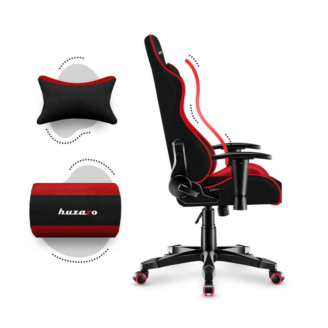 Gaming stolica za djecu HUZARO HZ-Ranger 6.0 (crvena mreža crna i crvena)-8