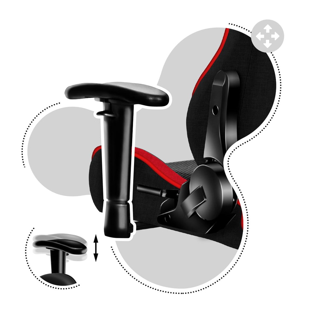 Gaming stolica za djecu HUZARO HZ-Ranger 6.0 (crvena mreža crna i crvena)-2