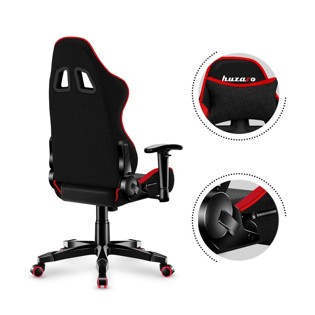 Gaming stolica za djecu HUZARO HZ-Ranger 6.0 (crvena mreža crna i crvena)-5