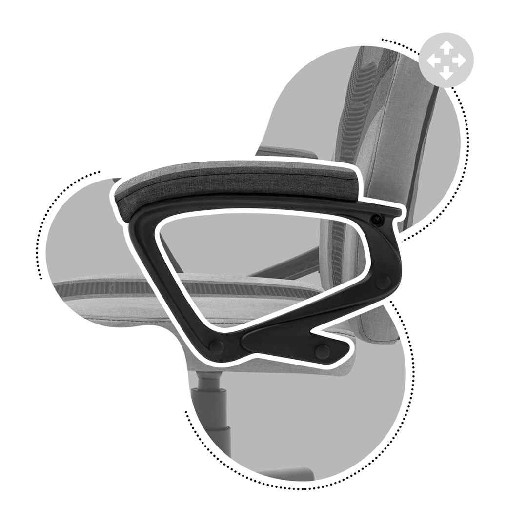 Gaming stolica za djecu HUZARO HZ-Ranger 1.0 (siva mreža, siva i crna)-5