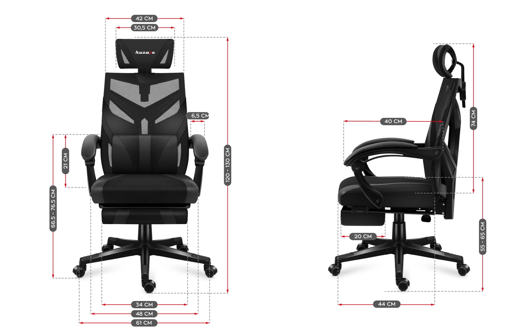 Gaming stolica HUZARO COMBAT 5.0 crna-8