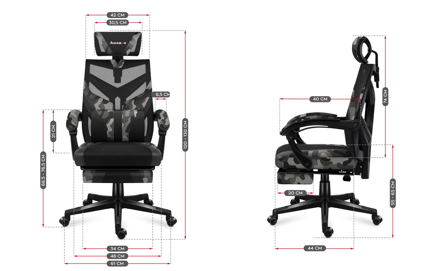 Gaming stolica HUZARO COMBAT 5.0 CAMO-9