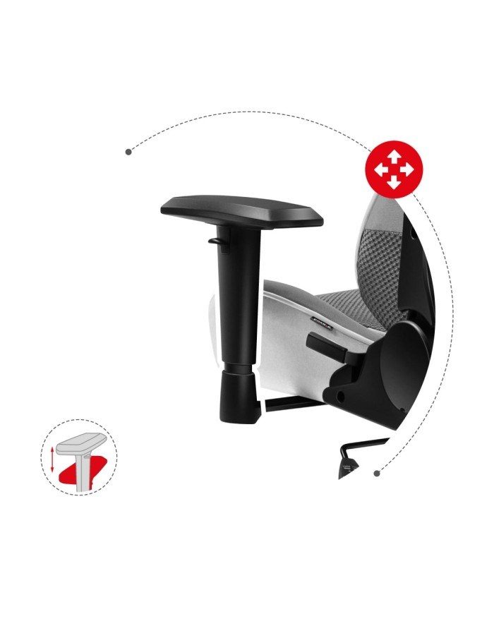 Gaming stolac HUZARO Force 6.2 bijela-10