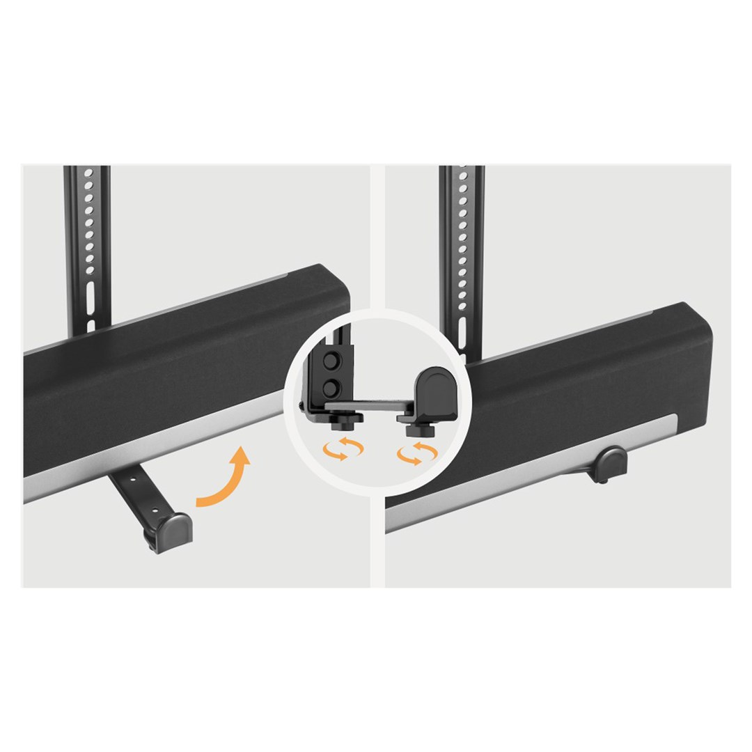 Maclean MC-914 Universal Soundbar Mount Speaker Holder Mounting Under TV up to 15kg VESA Space Saving-6